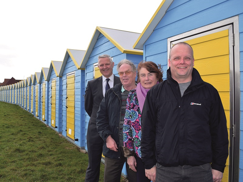 New beach huts all ready for summer