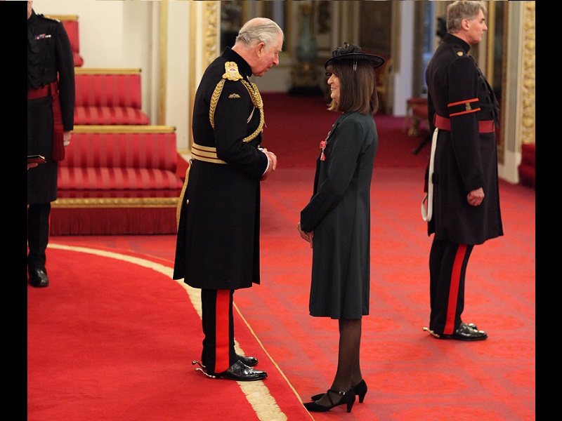 Councillor Mrs Gillian Brown receives OBE at Buckingham Palace ceremony