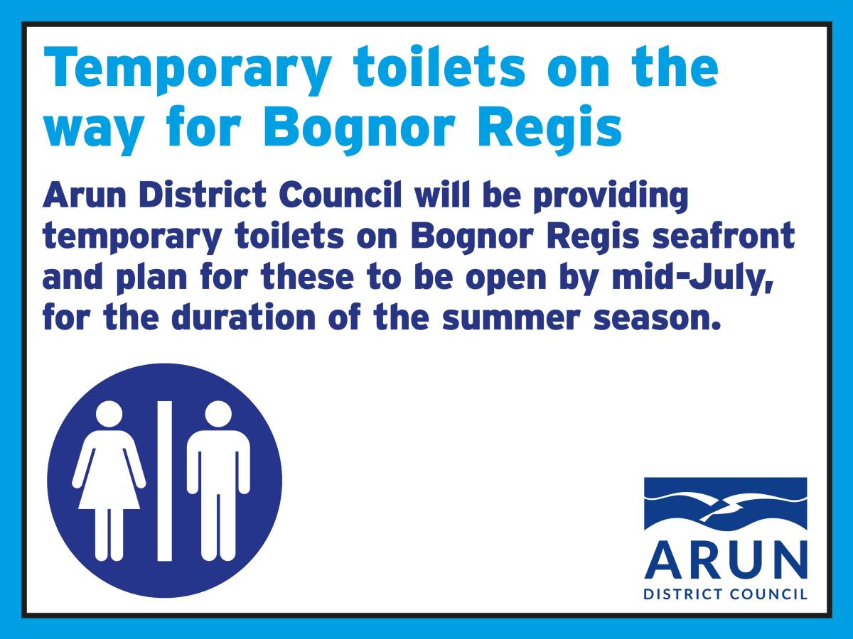 Temporary toilets on the way for Bognor Regis