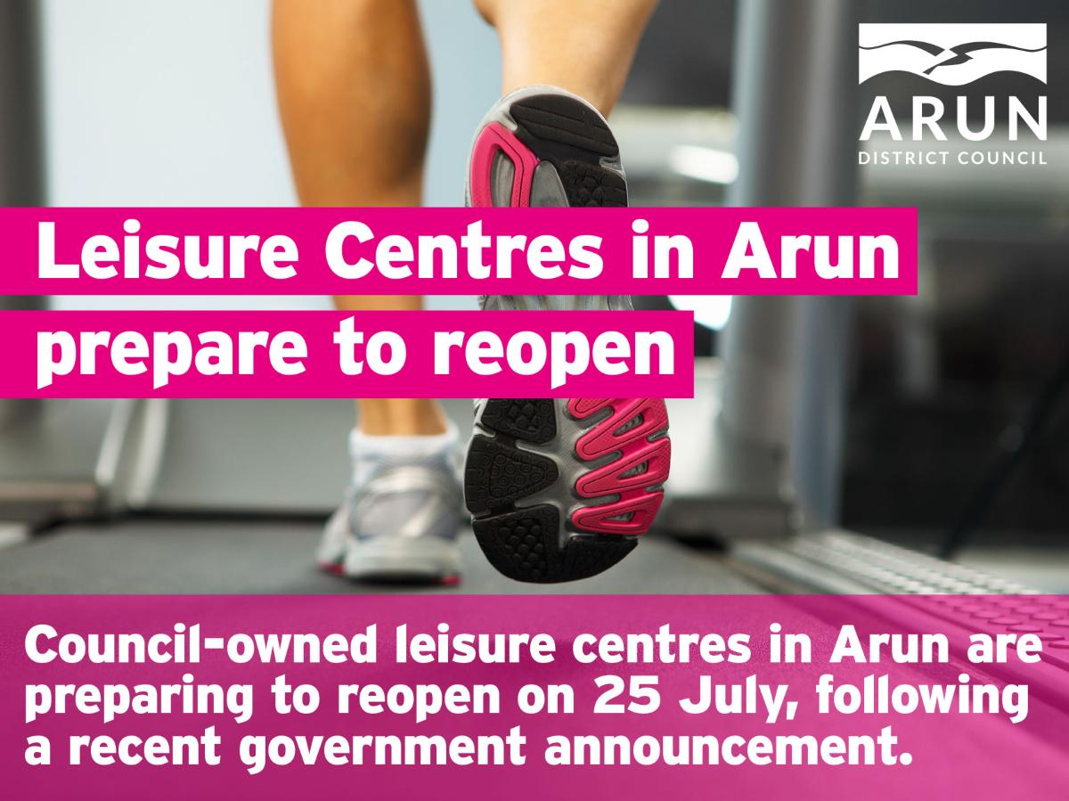 Leisure Centres in Arun prepare to reopen