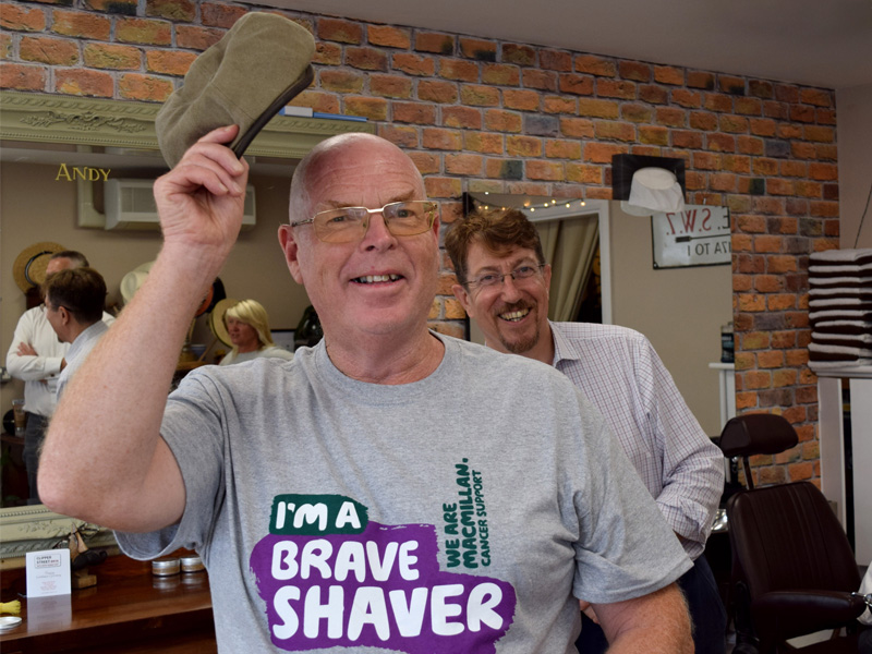 Arun District Council Chairman Braves the Shave for Macmillan